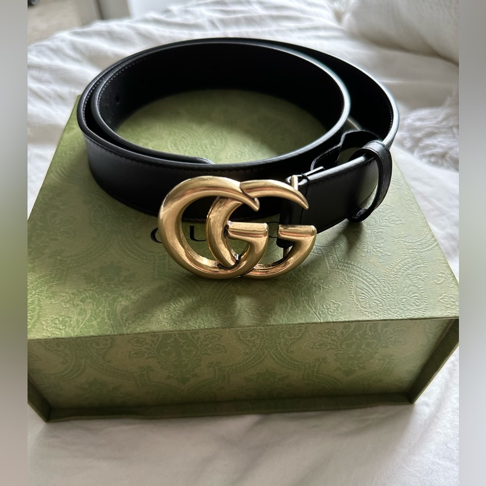Gucci Belt Black Double G 75